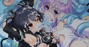 [福玉 死瘟(しおん)] ユニとネプギアのスライム触手姦