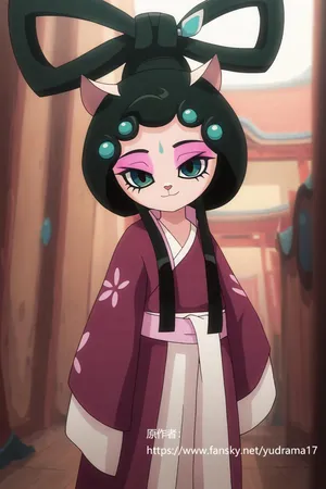 毁童年 京剧猫系列  墨紫