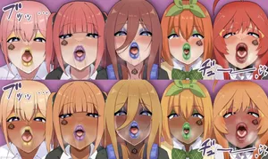 [Honda Hormarin] The Quintessential Quintuples Blowjob and CG art Collection