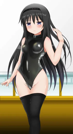 [Bou] Homura Kuro Leotard (Puella Magi Madoka Magica)