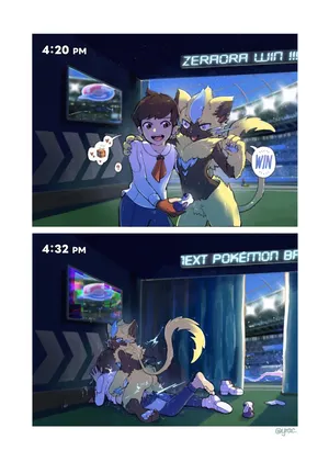 【鴉 Yrac]】戰後獎賞 Post-Battle Rewards｜ゼラオラ Zeraora [無修正]
