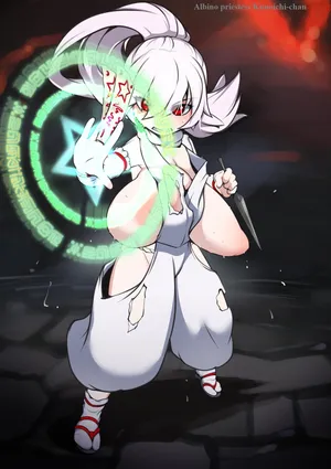 [j7w] Albino Miko Kunoichi-chan Pinch E! | Albino kunoichi shrine maiden in trouble! [English]