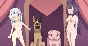 [ozideuv5] Gura and Ina's Animal Sex Livestream (Hololive English) [English]