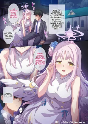 [Marugoshi] Mika to issho ni tojikomerareta: joshi-ryō no ichiya | Preso com Mika: Uma Noite no Dormitório das meninas (Blue Archive) [Portuguese-BR]