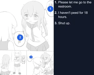 Pee holding contest.