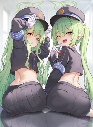 [Milkshake] Railway Twins  (Blue Archive)