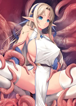 [Kirishima Satoshi] Elf Bishop and Tentacles