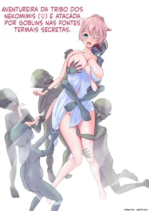 [Youidon] A Aventureira Nekomimi é Atacada por Goblins em uma Fonte Termal Secreta
