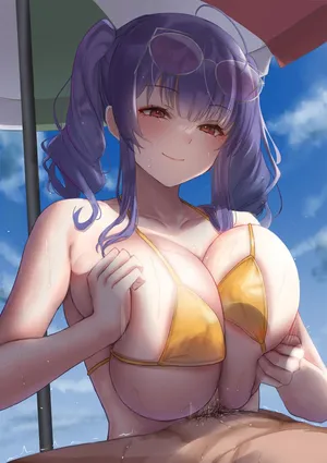 [さとうあじ] 水着ポーラズリ 射精差分
