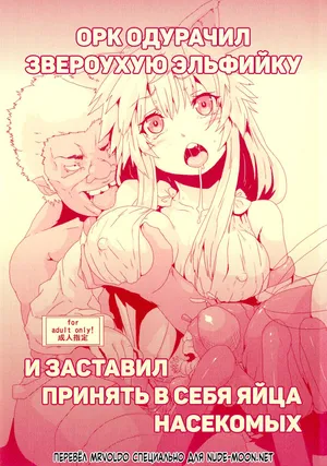 (COMITIA101) [Search-Light (Risei)] Орк одурачил звероухую эльфийку и заставил принять в себя яйца насекомых / Kodomo Orc ni Damasarete Kyouseiteki ni Mushi ni Sanran Saserareru Kemonomimi Elf [Russian] [MrVoldo]