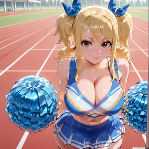 Lucy Heartfilia Cheerleader septerna ai generated